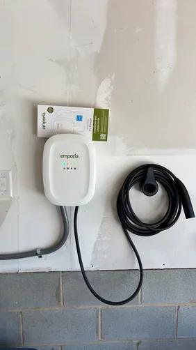 New conduit and wiring for a hard wired EV charger