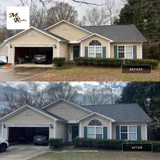 Following storm damage, we replaced the roof, ensuring the homeowner's peace of mind and protection.