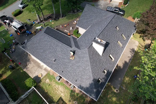 We got Micheal his roof paid for in full by State Farm! Shingles - Owens Corning Duration (Onyx Black)