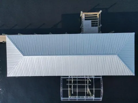 Metal Install On New Boathouse