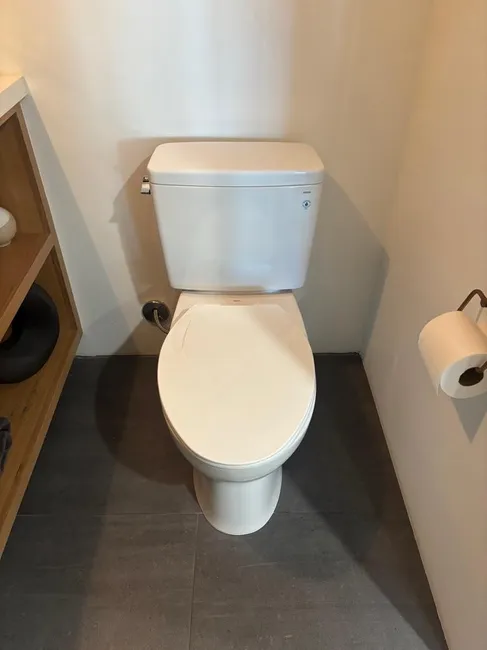 After removing the old toilet, our team installed a new Toto model, enhancing both style and functionality in the bathroom.