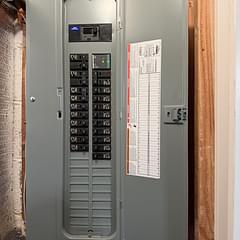 Electrical panel work in a Fairfax, VA home