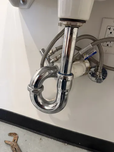 photo at Tulsa, OK on Jun 16, 2026: A leaking lavatory required our attention. We assessed the situation and performed necessary repair photo at Tulsa, OK on Jun 16, 2026: A leaking lavatory required our attention. We assessed the situation and performed necessary repair
