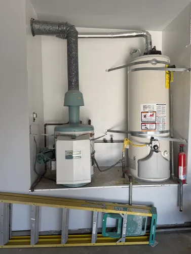 photo at El Cerrito, CA on Feb 06, 2026: A non-working radiant heat boiler and water heater posed significant challenges for the residential