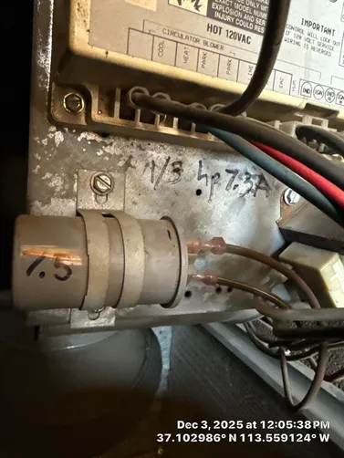 photo at St George, UT on Dec 03, 2025: A furnace blowing cold air indicated an issue that needed immediate attention. We assessed the heat