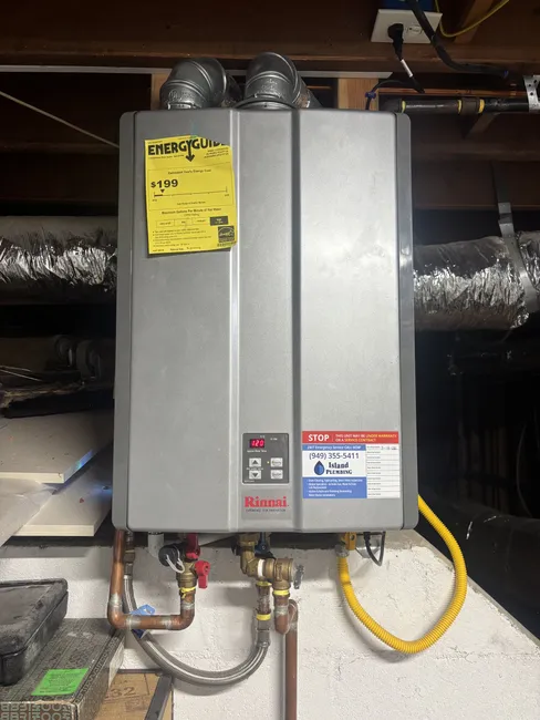 Flushed the tankless water heater to eliminate sediment buildup, optimizing efficiency and ensuring reliable performance.