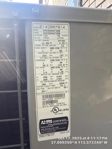 photo at St George, UT on Oct 17, 2025: A standard heat pump service was performed to ensure optimal functioning and efficiency. We conduct